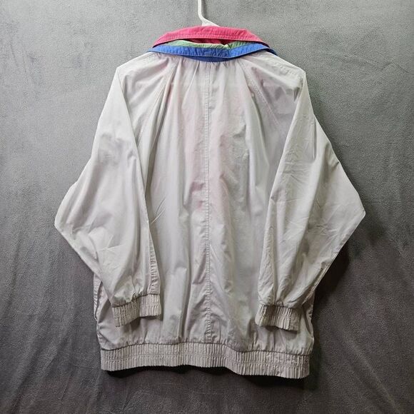 Vintage Koret Francisca Jacket Womens Sz Medium White Zip Up Retro Windbreaker - Picture 10 of 12